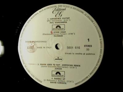 12'' PR0M0 RAINBOW Stone cold ROXY MUSIC DAVID CHRISTIE FOUR TOPS JUNIOR LIME 