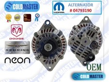 Coldmaster Alternator 4793190 Dodge Neon 95-97 Plymouth Neon 2.0l L4 Oem Mopar