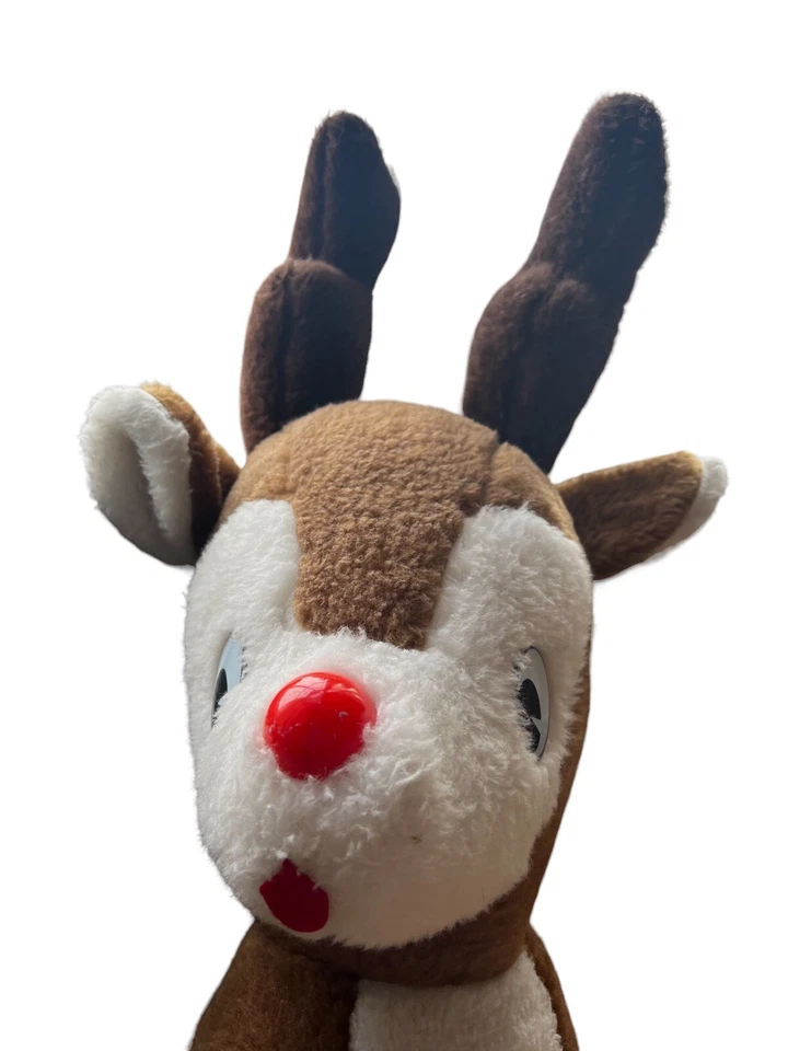 Vtg 1950s Rushton Rare Huge 36” REINDEER  Plush RUDOLPH Red Nose Store Display - Image 2 of 4