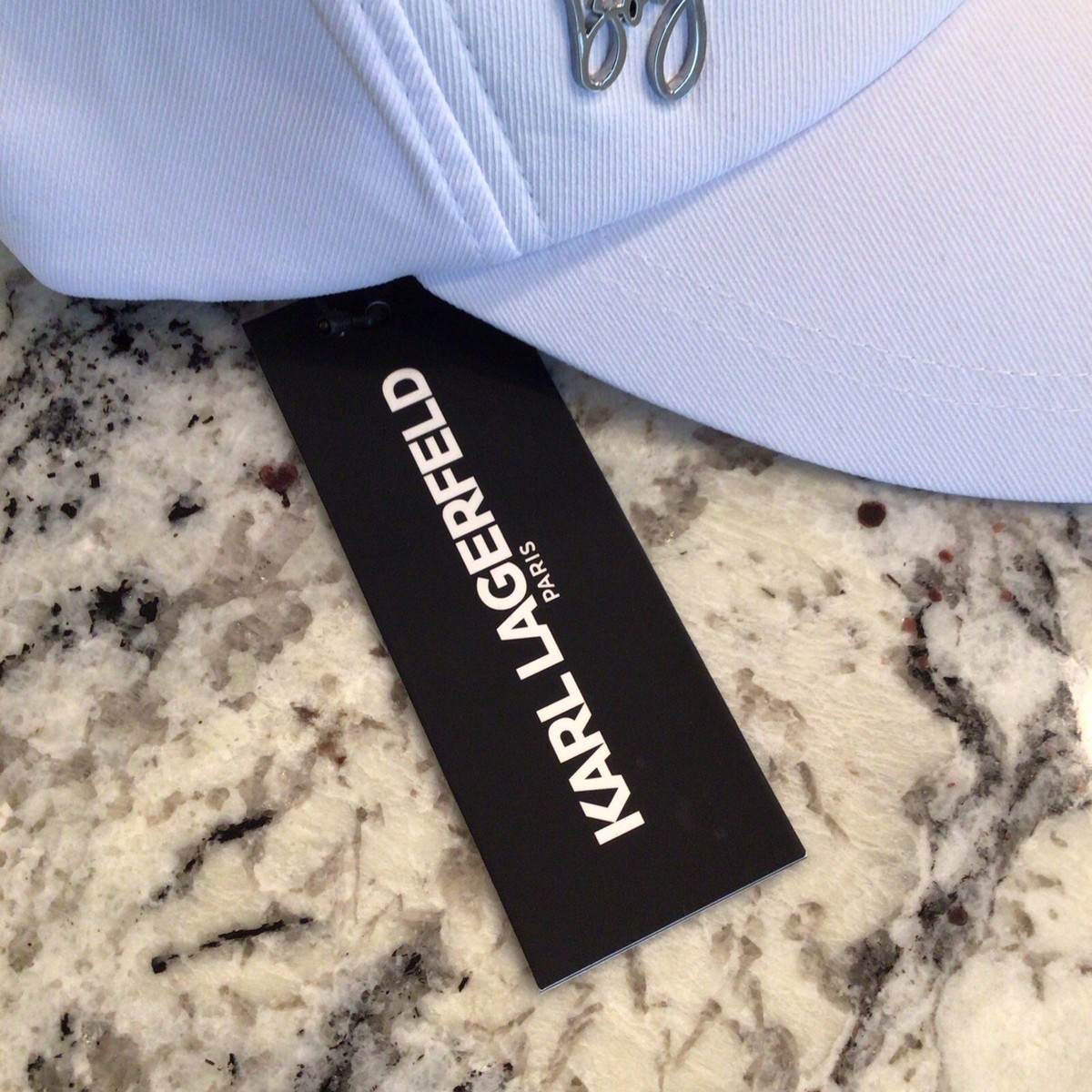 NWT Karl Lagerfeld Paris Women/Men Cate Pins Baseball Cap in White $58.00 KARL LAGERFELD CATE PINS BASEBALL CAP WOMENS WHITE NWT | eBay main image 4