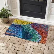 Colorful Door Mat, Welcome Doormat, Doormat,Ruggable Rugs
