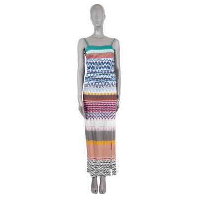 fitted lace wedding dress Missoni Summer Knit Colorful Herringbone Print Open Beck Maxi Dress –  roschic