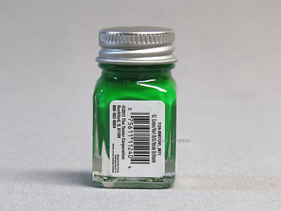 TESTORS PAINT GLOSSY GREEN ENAMEL 1/4oz JAR 7.4ml plastic model car TES1124 NEW