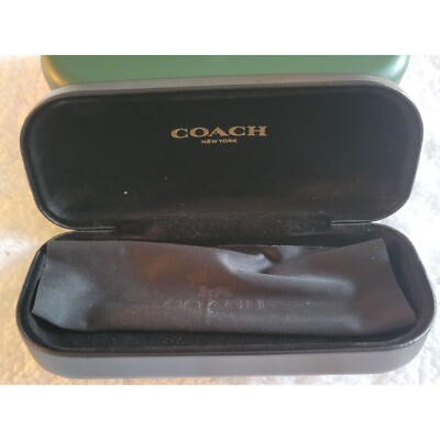 Coach Elegant Black Eyewear Case Coach Sunglass Hard Black Case With Cleaning Cloth Large  main image 3