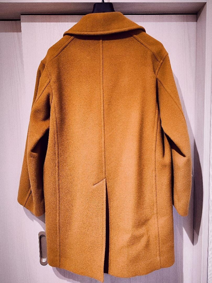 AURALEE 100% Wool BEAVER MELTON P-COAT A7AC01BM Camel Size L