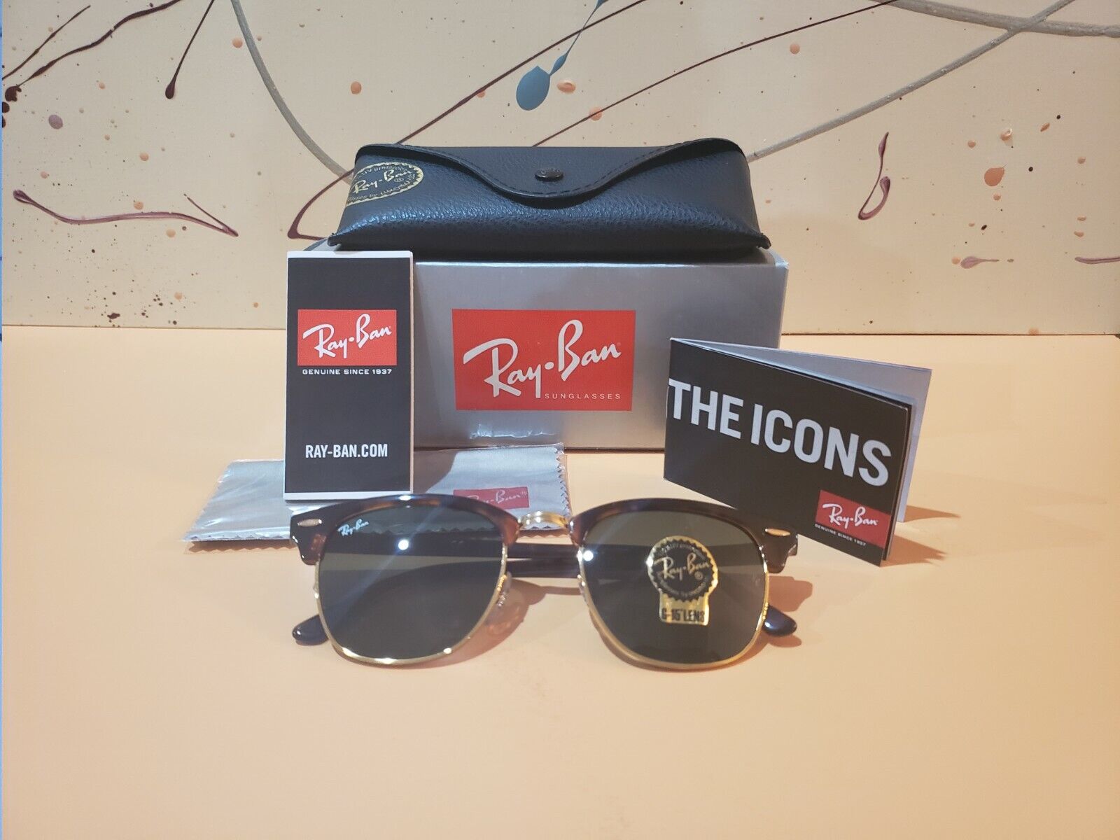 ray ban clubmaster 51mm tortoise