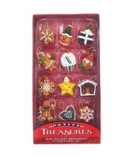 Set of 12 Mini GINGERBREAD CHRISTMAS ORNAMENTS, Resin, by Kurt Adler
