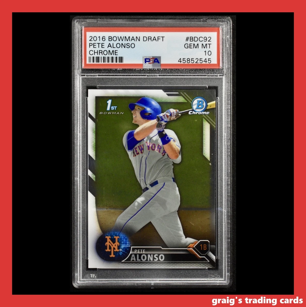 Bowman Pete Alonso Baseball 2016 Season Sports Trading Cards