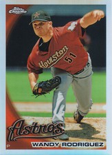 2010 Topps Chrome Baseball WANDY RODRIGUEZ Refractor card #91 Houston Astros