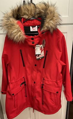 CANADA WEATHERGEAR RED SKI PARKA FLEECE LINED CHRISTMAS Womens COAT SZ 2X NWT