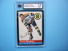 1954/55 TOPPS NHL HOCKEY CARD #25 FERN FLAMAN KSA 7.5 NM+ SHARP!! 54/55 TOPPS