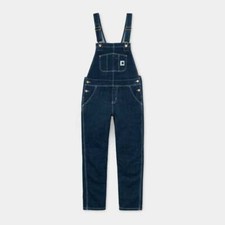 Carhartt WIP Women's W' Bib Overall Blue Stone Washed XS S