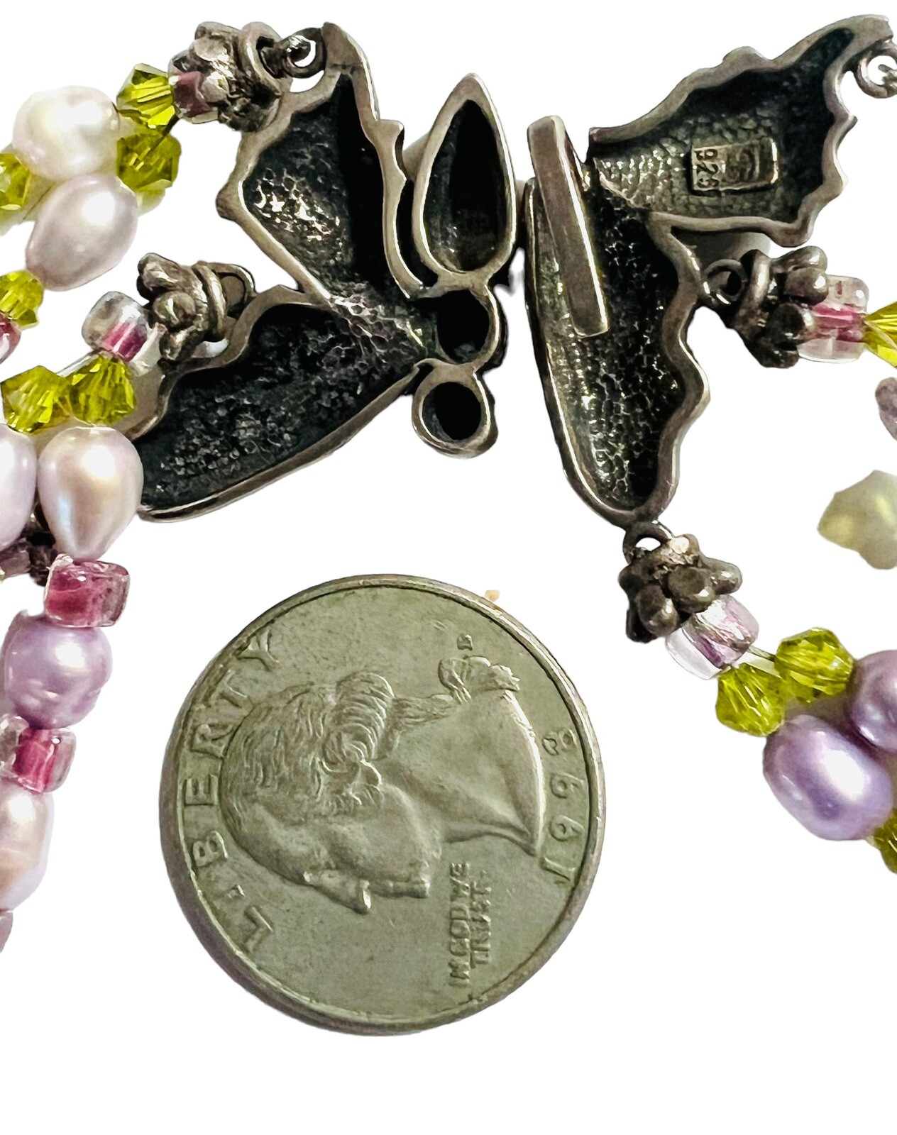 Beautiful STATEMENT Multi Strand Necklace Sterlin… - image 6