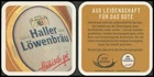 Beer mat Haller Löwenbräu - slow brewing - unused - Schwäbisch Hall