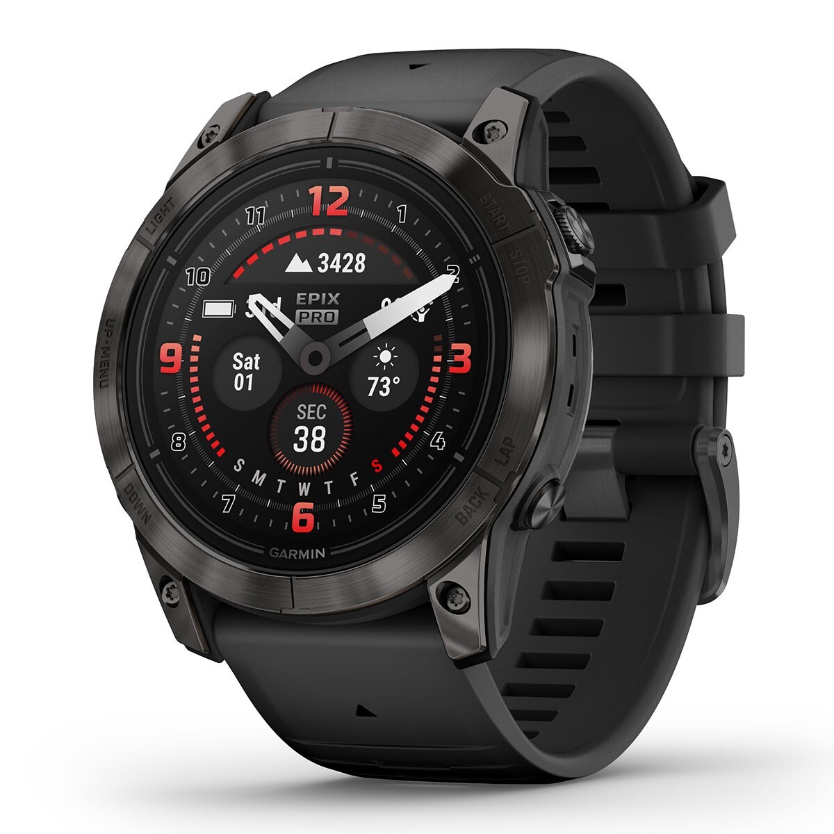GARMIN epixガーミンエピックスSapphire Carbon Gray Garmin epix Pro Sapphire GPS Smartwatch - 51mm, Carbon Gray
