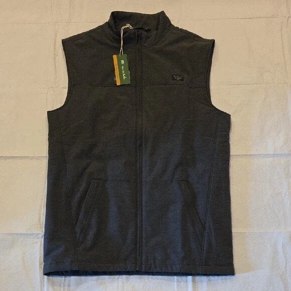 Veste Sans Manches Travis Mathew Homme, Taille XL, Bleu Marine, Full-zip, Modèle Seaboard (neuf)