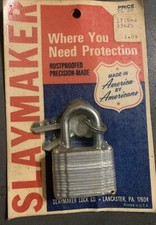 Vintage Slaymaker Rustless Lock Padlock W/ Key Made In USA NEW NIP Lancaster PA