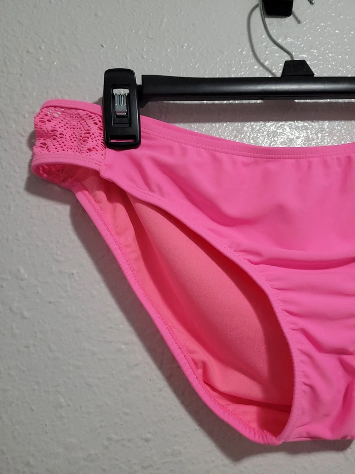 BREAKING WAVES Women's Bikini Bottom Swimwear Pink Color Stretch.Size XL - Image 3 of 4