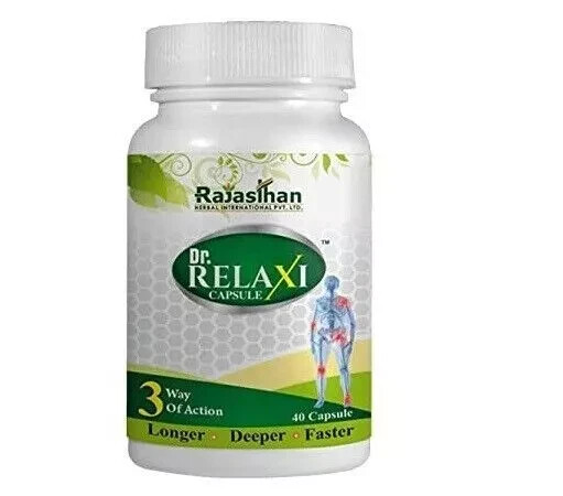 Rajasthan Herbal Dr.Relaxi (40 Capsules) for Faster Muscle and Paain Relief