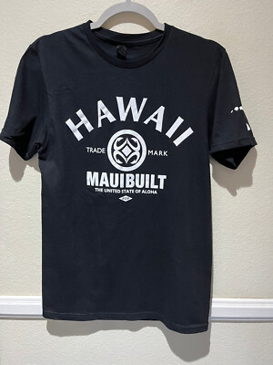 Maui Tropix MAUI BUILT Hawaii Graphics BLACK T-shirt  - Men's Size S - NEW