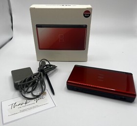 Nintendo DS Lite Console W/Charger USG-001 Crimson Red/Black English