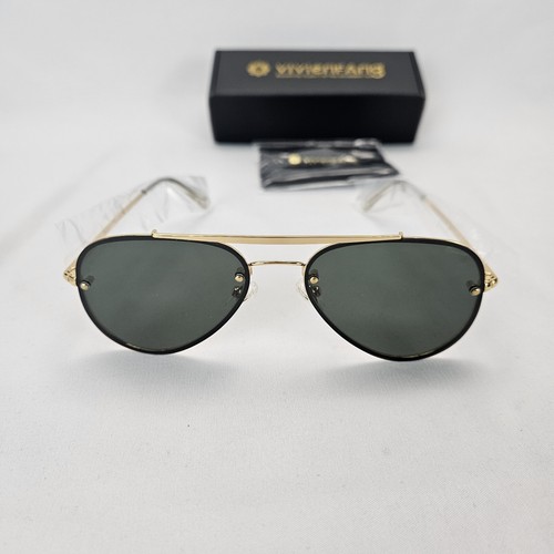 Trendy Polarized Aviator Sunglasses for Men Women Retro Rimless 58mm Shades - Picture 2 of 8