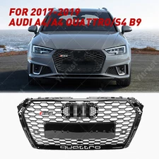 Openbox A4/S4 B9 RS4 Style Honeycomb Mesh Hex Grille W/ Quattro 2017-2019 Audi