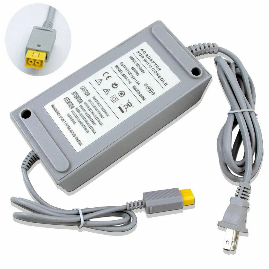 Cable cargador fuente de alimentación adaptador de CA para consola Nintendo Wii U WUP-002 Foto 3 de 4