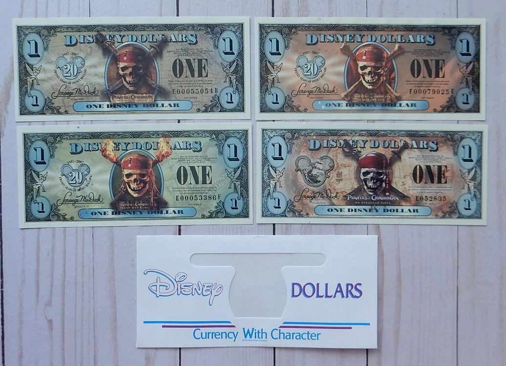 Pirates of the Caribbean Disney Dollars (1968-Now) for sale | eBay