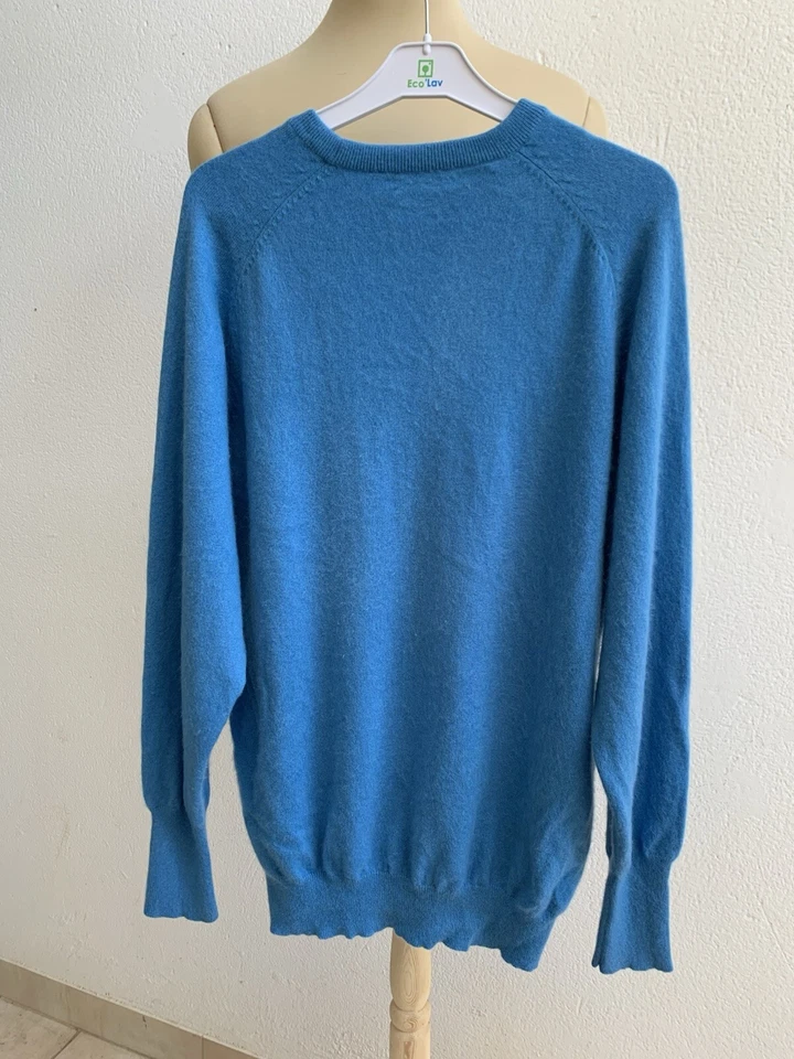 PAUL STUART sweater Size L Blue Cashmere Long Sleeve Made In Mongolia #Z33 - Image 2 of 4