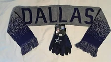 Dallas Cowboys scarf & gloves 2pc set (two colors to choose from)