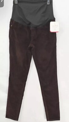 Isabel Maternity Women's Size 8 Crossover Panel Skinny Corduroy Jeans Red NwoT