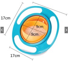 360 Degree Rotating Balance Gyro Bowl Anti Overflow Spill Resistant Children Kid