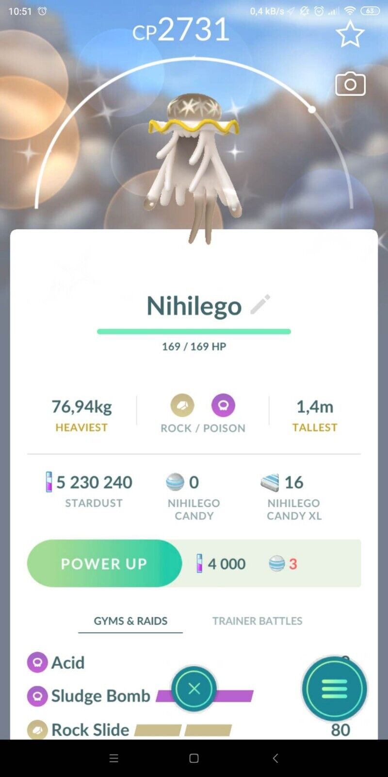 Caught this shiny Nihilego within 3 raids. : r/pokemongobrag