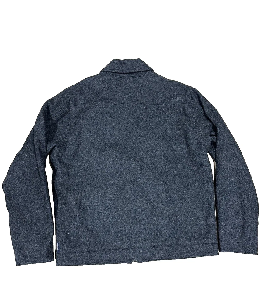 Abercrombie Fitch Wool Jacket Mens  XLarge Gray Lined Full Zip  Casual - Image 2 of 4