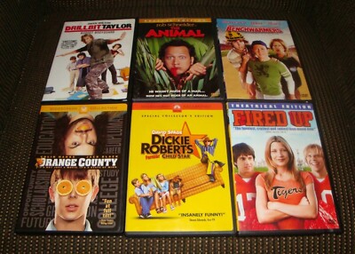 10 2000's PG-13 Comedy Movies on DVD - Dodgeball/Fired Up/Accepted