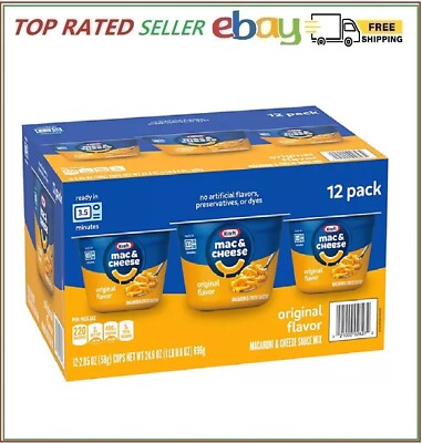Kraft Original Macaroni and Cheese Easy Microwavable Dinner, 12pk.