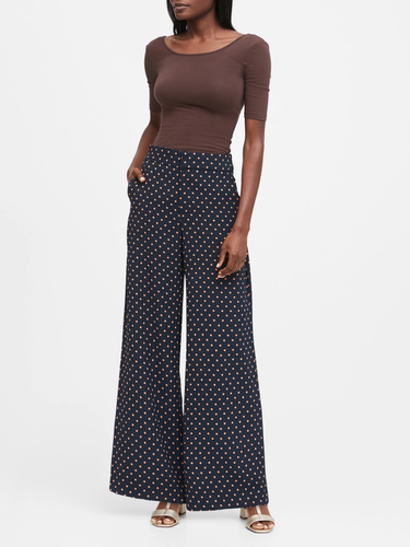 NWT Banana Republic Wide Leg Polka Dot 