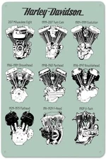 Harley Hog Engine Tin Sign (Panhead Knucklehead Fatboy Sportster Twin Bobber MP1