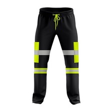 Hi Viz Vis Safety Work Fleece Trousers Jogging Bottoms Joggers Sweat Pants S-2XL