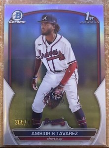 2023 Bowman Chrome 1st Refractor Ambioris Tavarez /499 SP BCP-33 Braves *NM