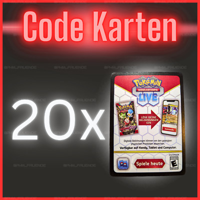Pokemon  TCG Live Online Code Karten  20 Stück  Digitaler Versand als Foto