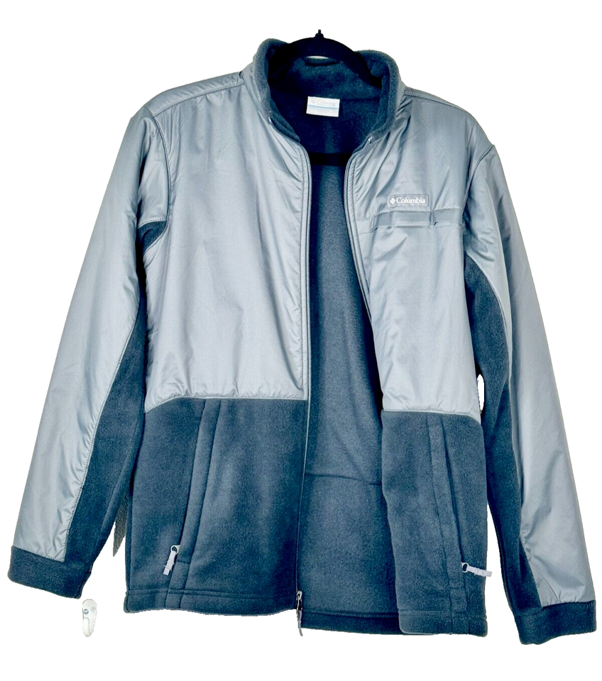 ⚓Columbia Nylon/Fleece Black/Gray Women's XL Zip Outdoor Jacket⚓ eBay