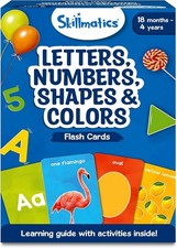 Thick Flash Cards for Toddlers - Letters, Numbers, Shapes Colors, Montessor...