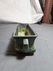 Vintage Roseville Pottery Planter / Window Box, Freesia Green #1392-8  — photo 2