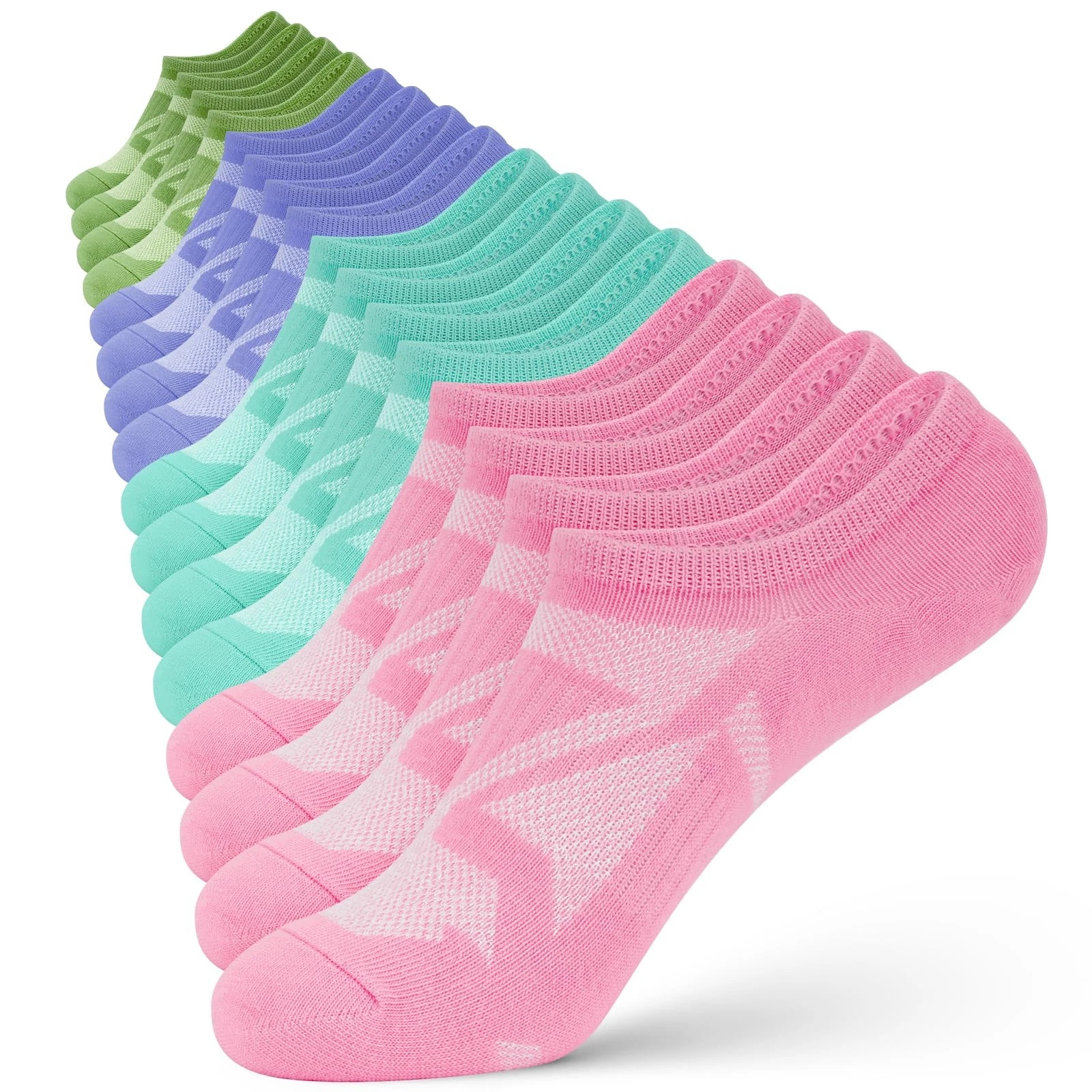 Ankle Socks for Women - 8 Pairs No Show Low Cut Invisible Casual Short Ankle ...