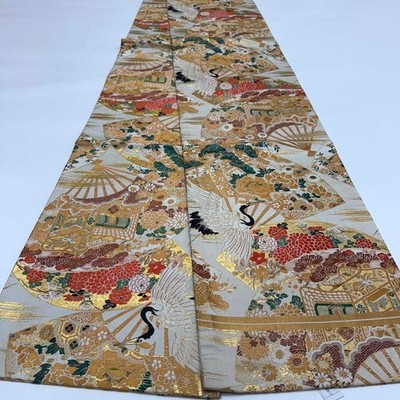 Maru Obi Japanese Vintage antique Belt - Beautiful Japanese Maru-Obi Luxury 5101