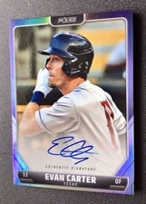 2024 Pulse Baseball Evan Carter Autograph Silver Base