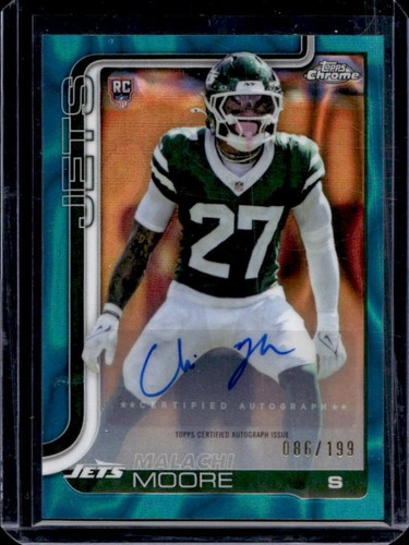 2025 Topps Chrome Malachi Moore Aqua Lava Refractor (RAW)