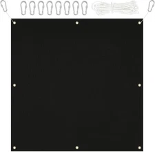 Archery Backstop Netting Heavy Duty with 5 ft x 5 x 2 mm, 45 lbs, Black 